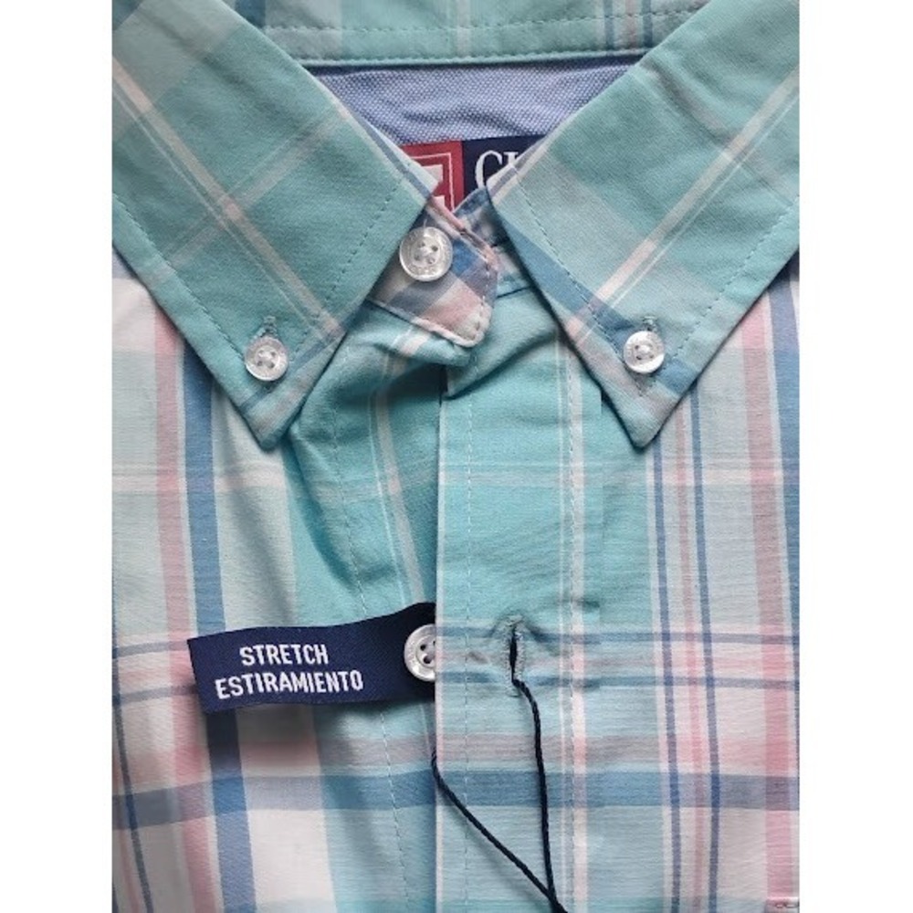 Chaps Ralph Lauren Plaid Island Waters Button Down Size Small - Picture 2 of 8